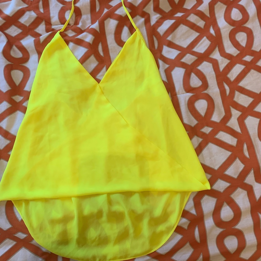 Yellow halter top blouse